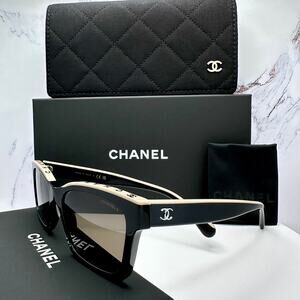CHANEL | Accessories | Chanel Tweed Black Cc Polarized Sunglasses